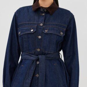 Veronica Beard + Mikaela Shacket – Jean Jacket + Corduroy Collar – Size M (NWT)